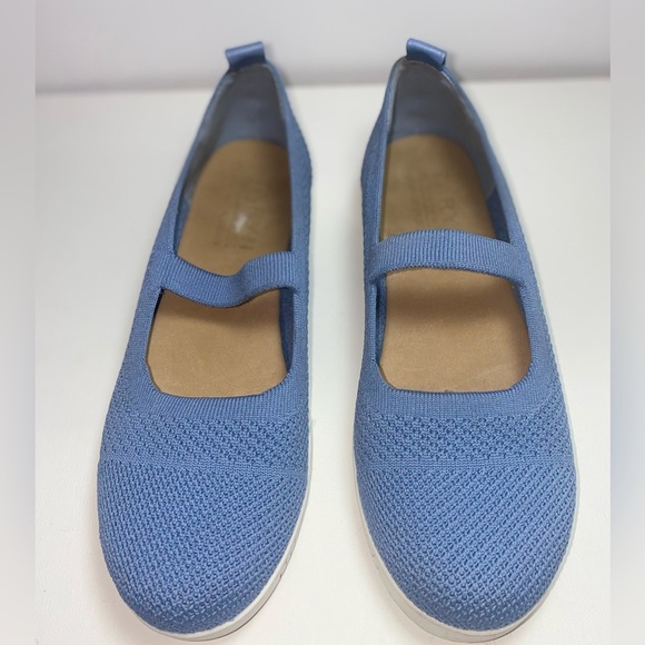 Taryn Rose Nordstrom Mary Jane Slip on Light Blue Flexible Knit Flats - Picture 3 of 7